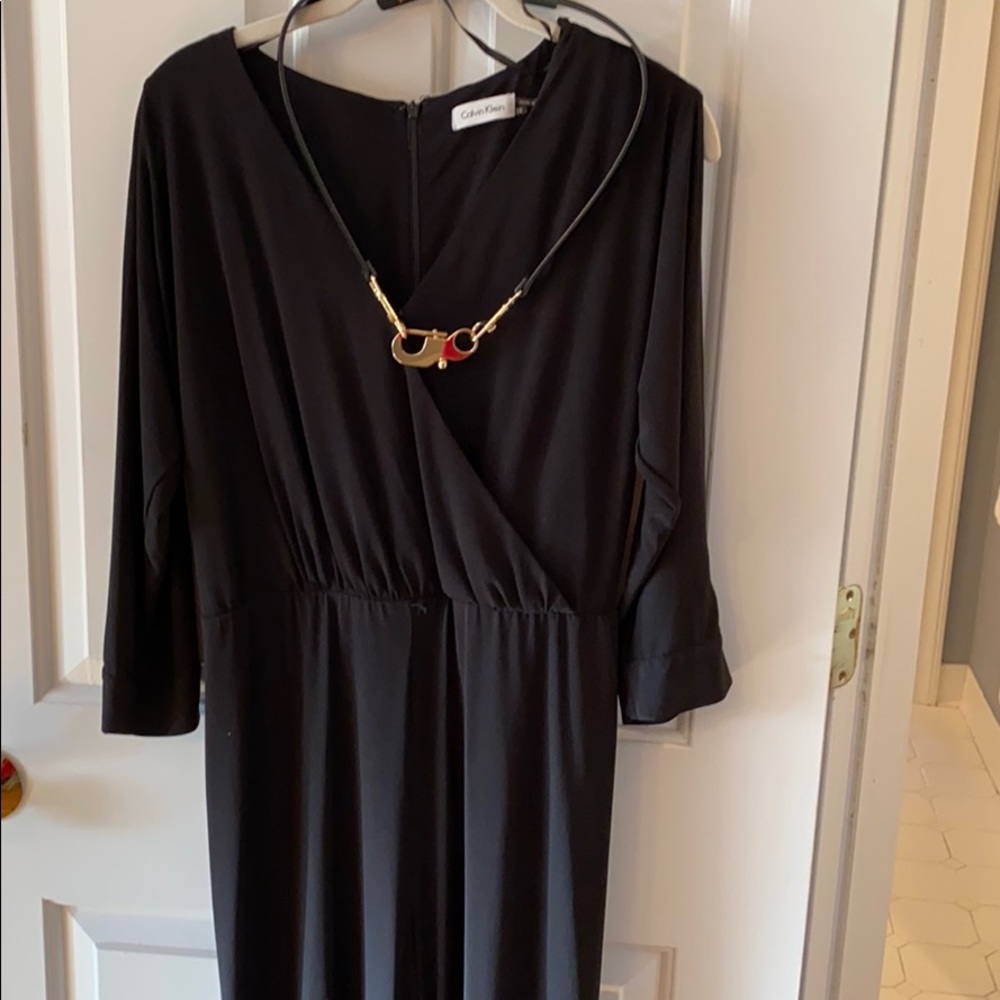 Calvin Klein Black Belted Jumpsuit